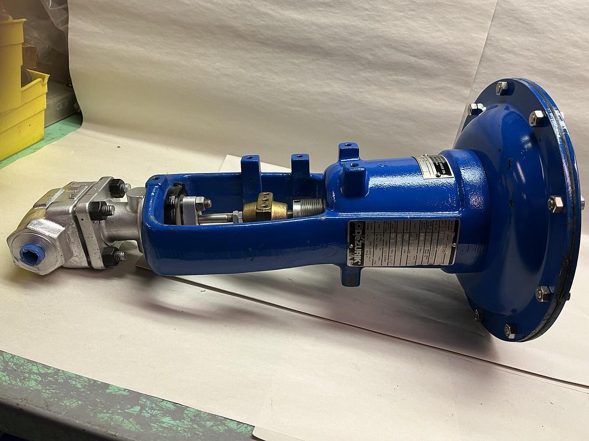 Used DEZURIK,851401-2FAO-1C3-19,PNEUMATIC ACTUATOR VALVE 1/2" 600 NPT