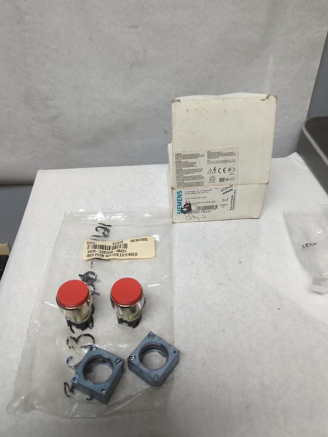 SIEMENS,3SB3500-0BA21,RED PUSH BUTTON BOX OF 2 NOS