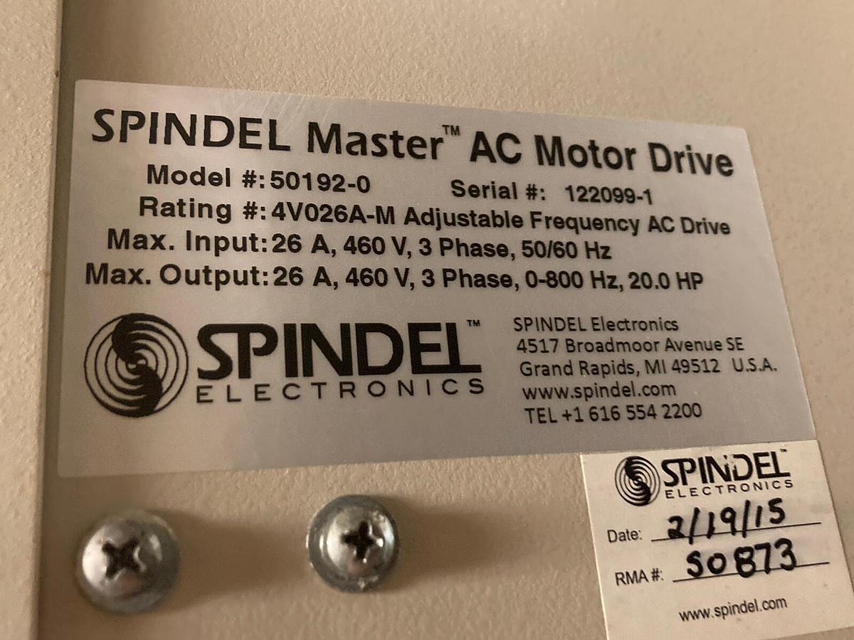 Used Spindel Master,50192-0 4V026A-M,3-Phase ADJ Frequency AC Drive 26A 460V 20.0HP
