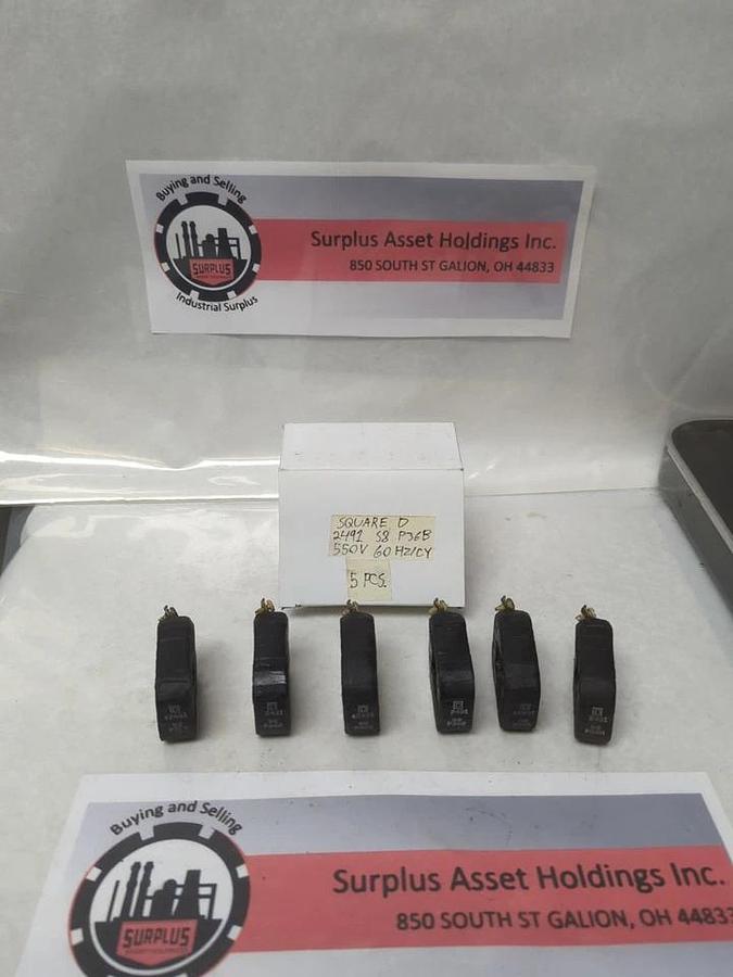 Used SQUARE D,2491 S8 P36B,COIL550V 60HZ/CY LOT OF 5 PRE-OWNED