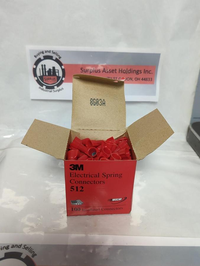 3M,512,ELECTRICAL SPRING INSULATED CONNECTORS BOX OF 100 PCS NOS