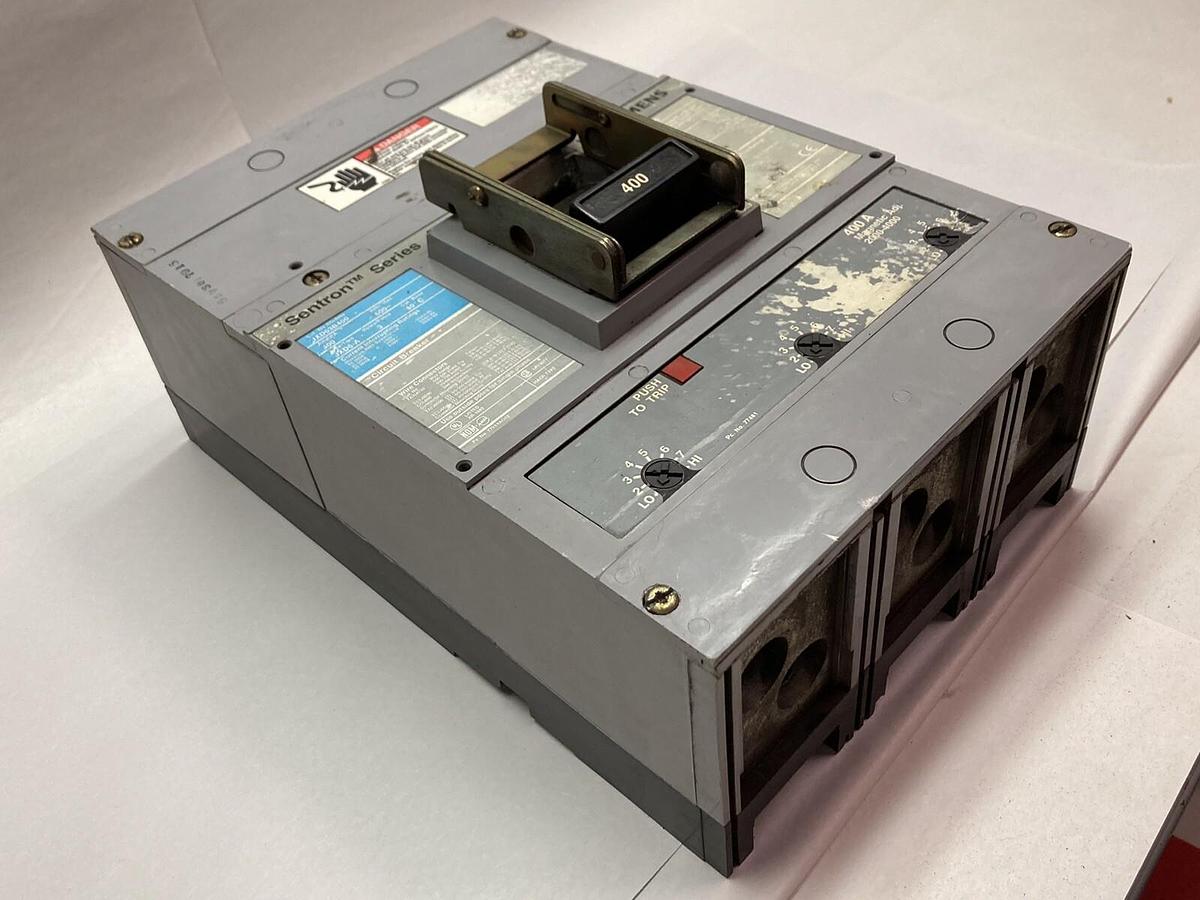 Used Siemens,JXD63B400,3-Pole Molded Case Circuit Breaker 400A 600V