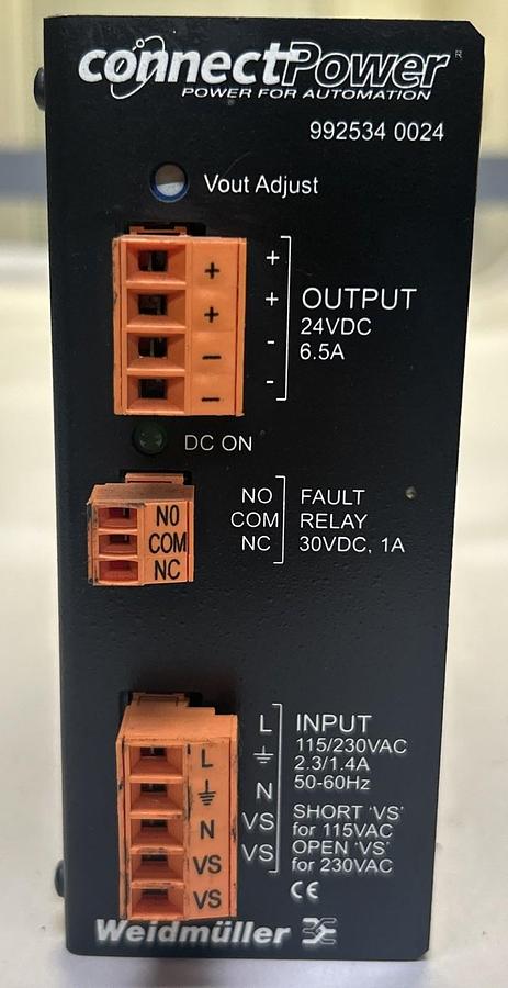 Used WEIDMULLER,9925340024,POWER SUPPLY