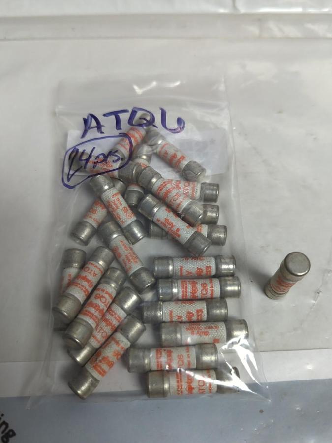 Used FERRAZ SHAWMUT,ATQ6,AMP-TRAP 6 AMP FUSE LOT OF 24 PRE-OWNED