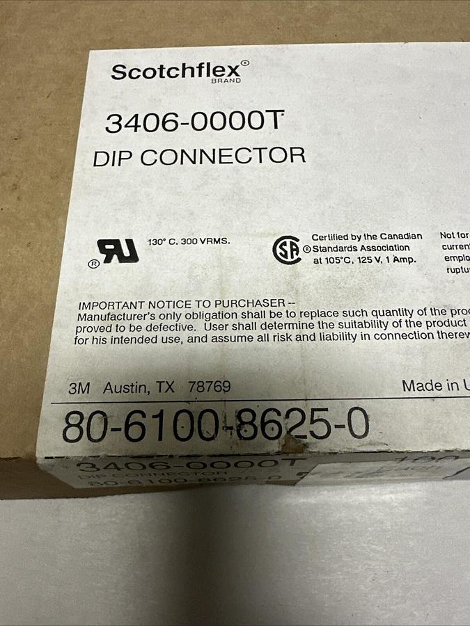 3M,3406-0000T,Dip Connector 100 Per Box