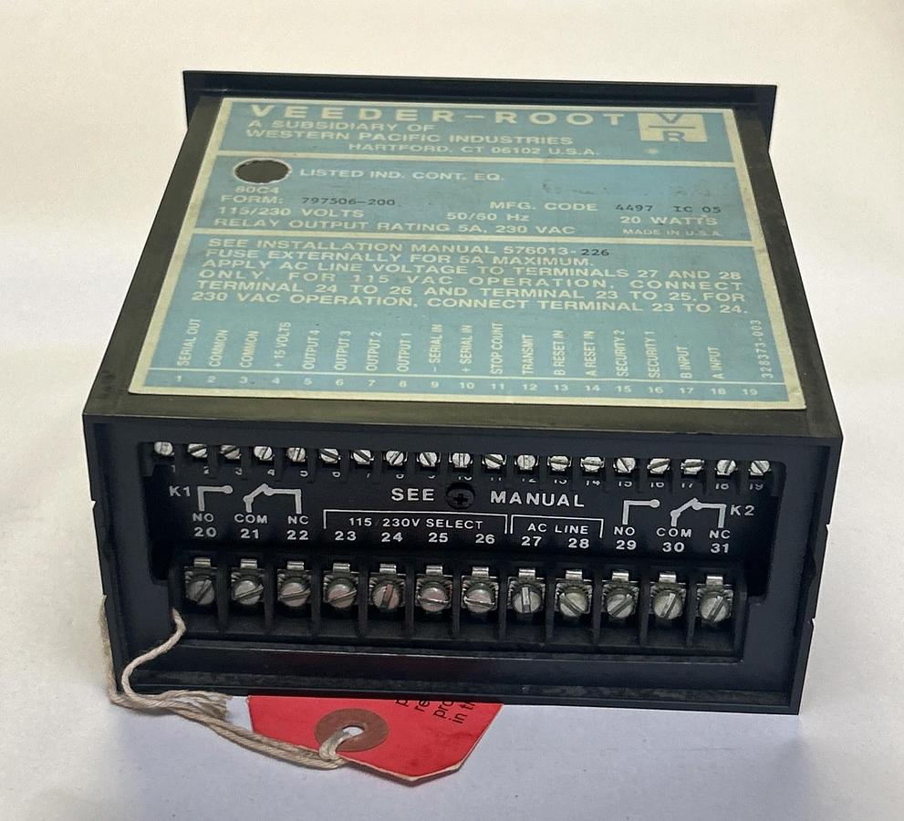Used VEEDER ROOT,797506-200,DIGITAL COUNTER
