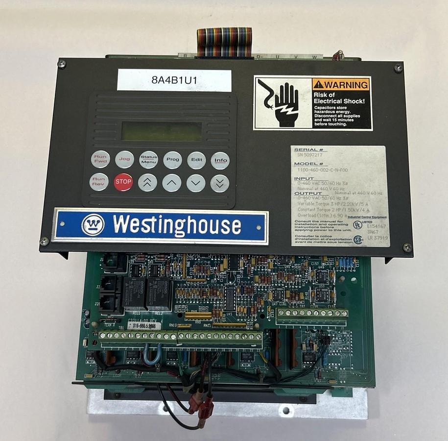 Used WESTINGHOUSE,1100-460-002-C-N-F00,FLUX VECTOR DRIVE