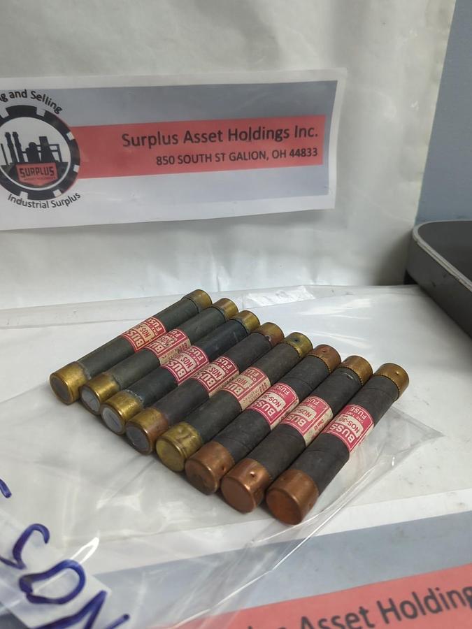 Used COOPER BUSSMANN,NOS 30,ONE-TIME 30 AMP FUSE LOT OF 8 PRE-OWNED