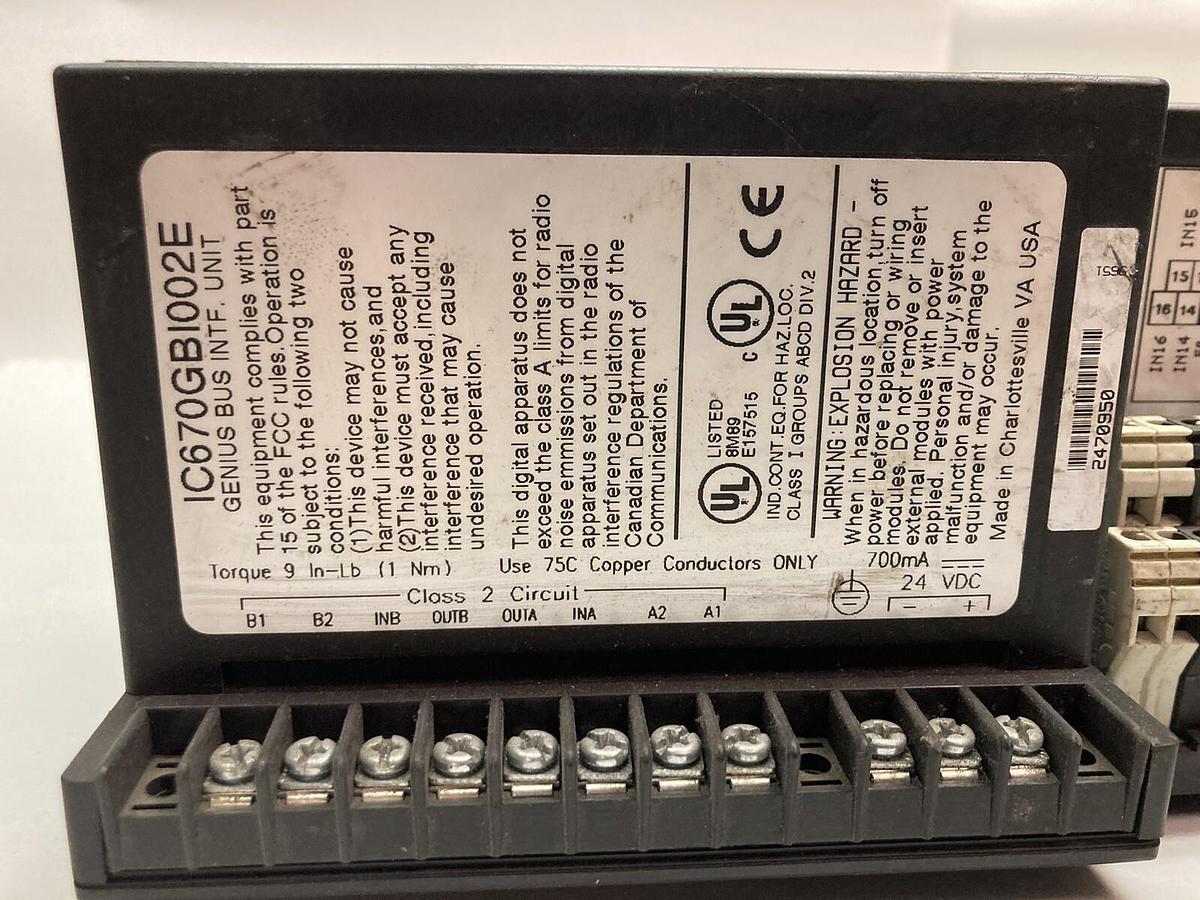 Used GE Fanuc,IC670GBI002E,Field Control Interface Module