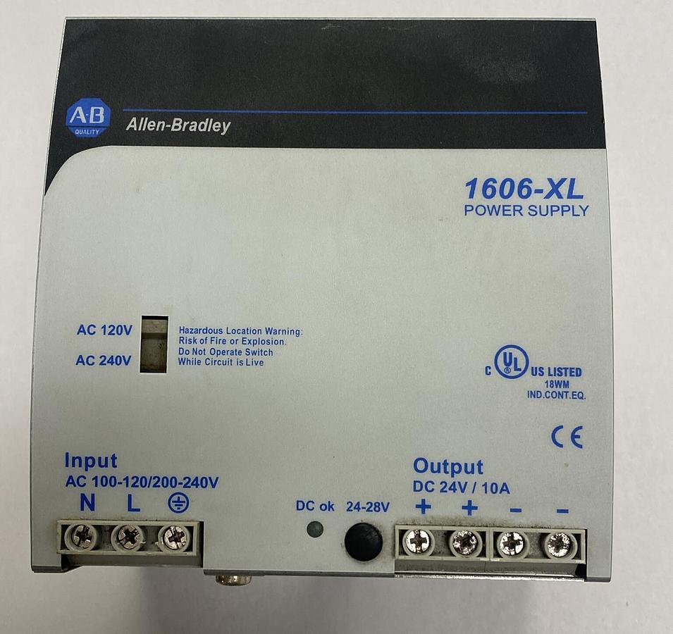 Used ALLEN BRADLEY,1606-XL240E,POWER SUPPLY 50/60 HZ 10 AMP