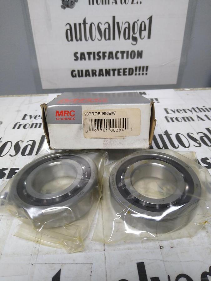MRC,207RDS-BKE#7,Precision Angular Contact Bearing Set NOS