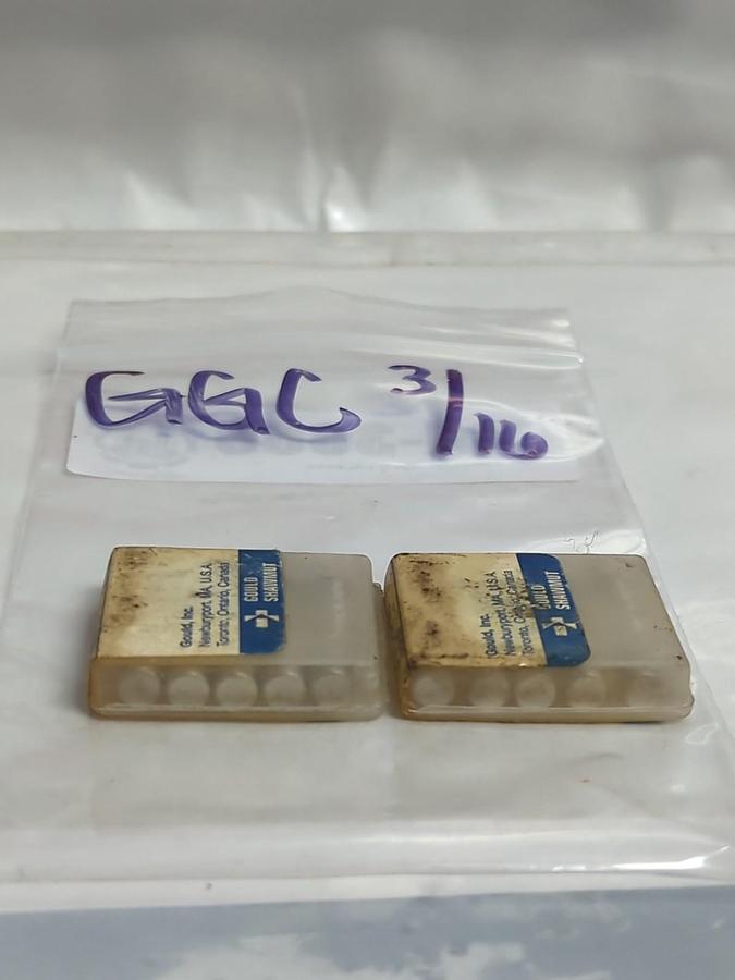 GOULD SHAWMUT,GGC-3/16,FAST ACTING 3/16 AMP FUSE LOT OF 10 NOS