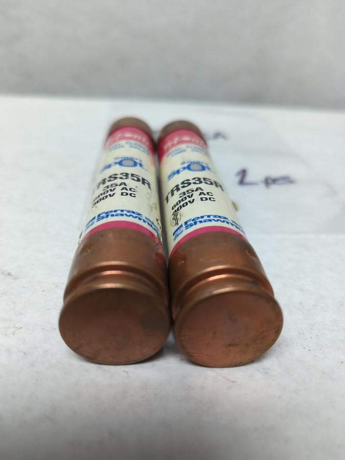 Used FERRAZ SHAWMUT,TRS35R,SMART SPOT 35 AMP FUSE LOT OF 2 PRE-OWNED