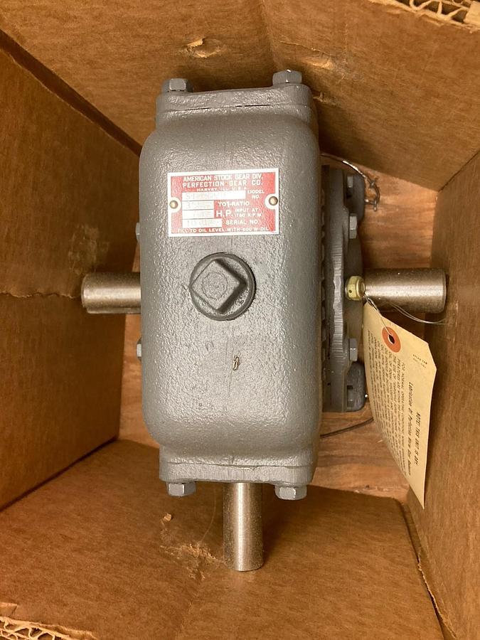 American Stock Gear,ST2430B,Worm Gear Speed Reducer Ratio 30:1 0.75Hp 1750rpm