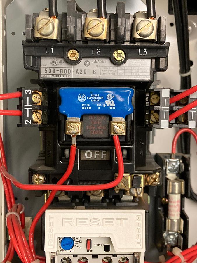 Used Allen-Bradley,2100 2113,Size 1 MCC Starter Bucket 30 Amp Breaker 509-BOD-A2G