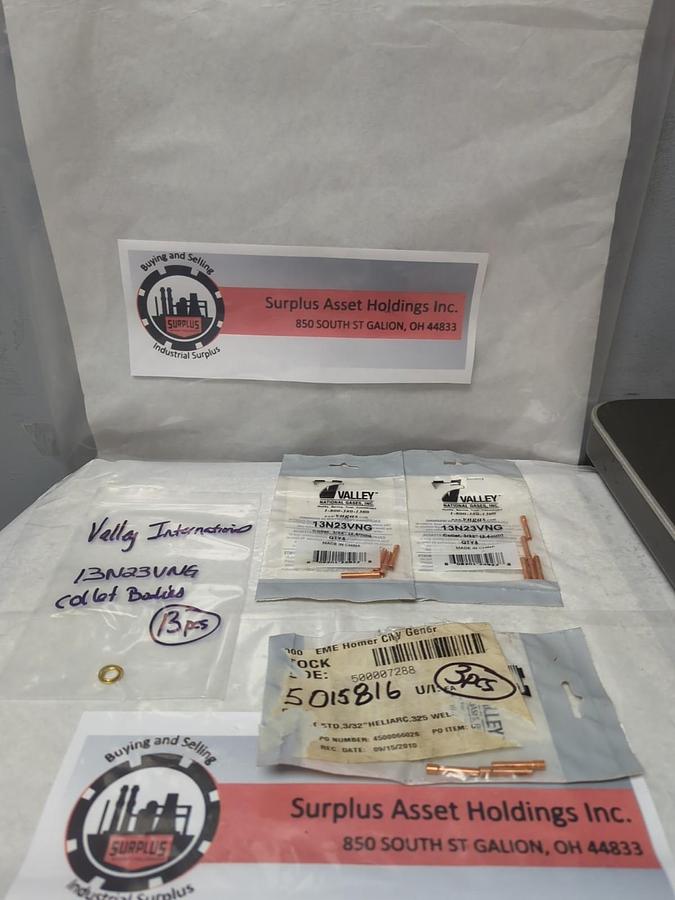 VALLEY NATIONAL,13N23VNG,COLLET BODY 3/32 INCH (2.4MM) LOT OF 13 NOS