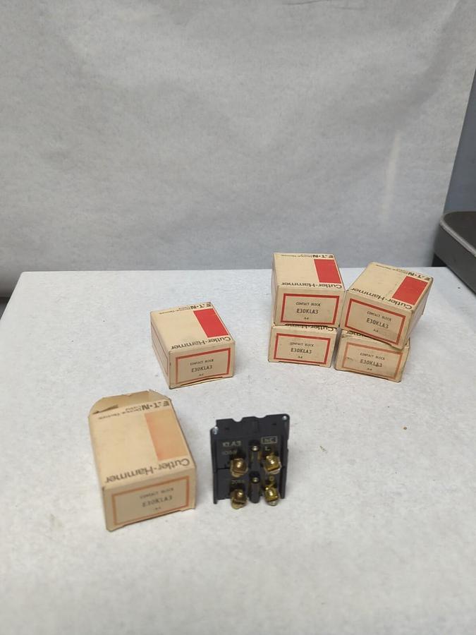 CUTLER HAMMER,E30KLA3,CONTACT BLOCK LOT OF 6 NOS