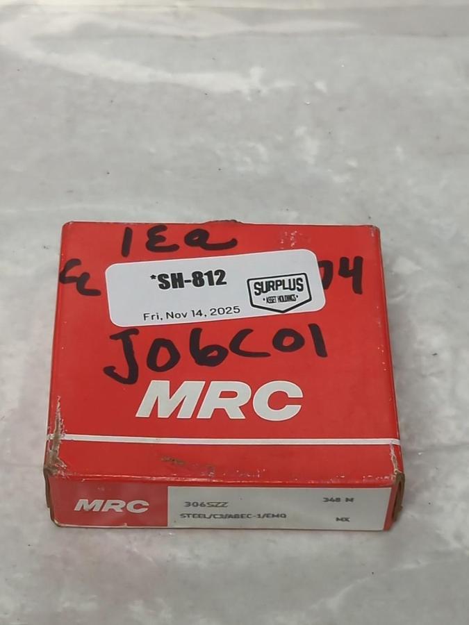 MRC,306SZZ,CARTRIDGE BEARING NOS