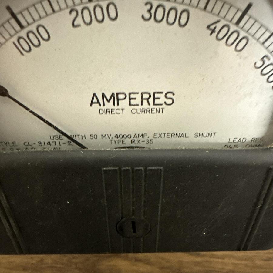 Used Westinghouse,RX-35,Amp Meter 0-5000