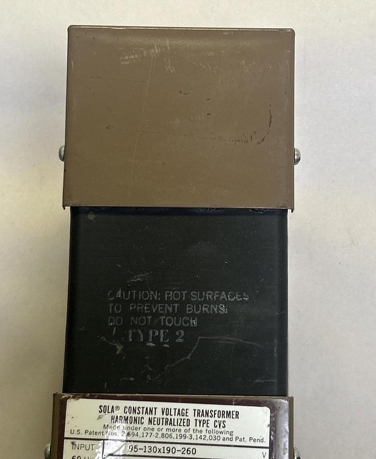 Used SOLA,23-22-112-2,CONSTANT VOLTAGE TRANSFORMER