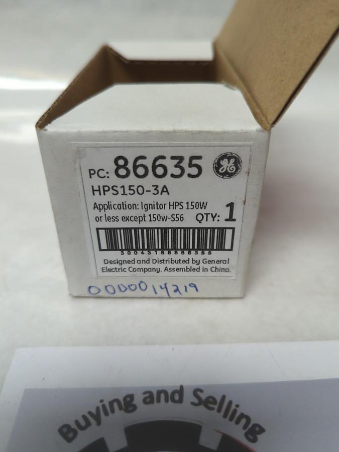 GENERAL ELECTRIC,86635 HPS150-3A,IGNITOR 150W NOS