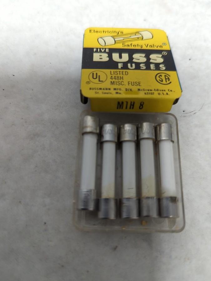 COOPER BUSSMANN,MTH 8,CERAMIC FUSE PACK OF 5 NOS