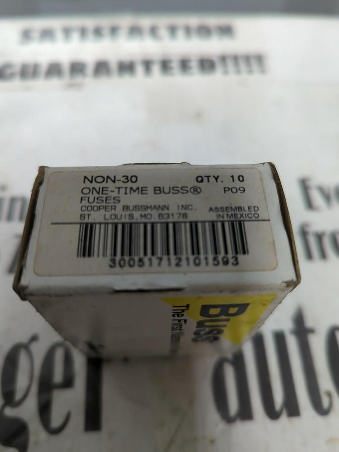 COOPER BUSSMANN,NON-30,FUSE 30 AMP BOX OF 10 NOS