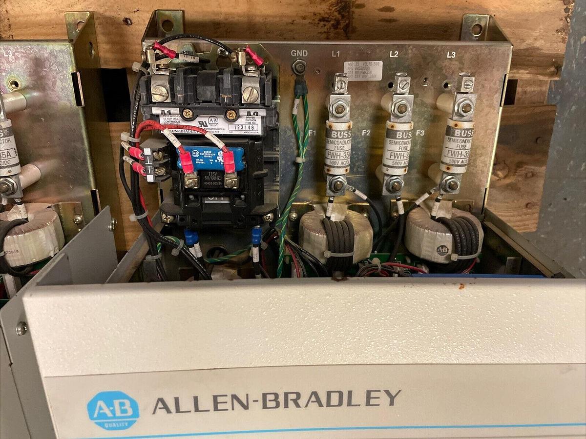 Used ALLEN BRADLEY,1395-B67-C1-P51,DC DRIVE 460 VAC INPUT 500 VDC OUTPUT 10 HP
