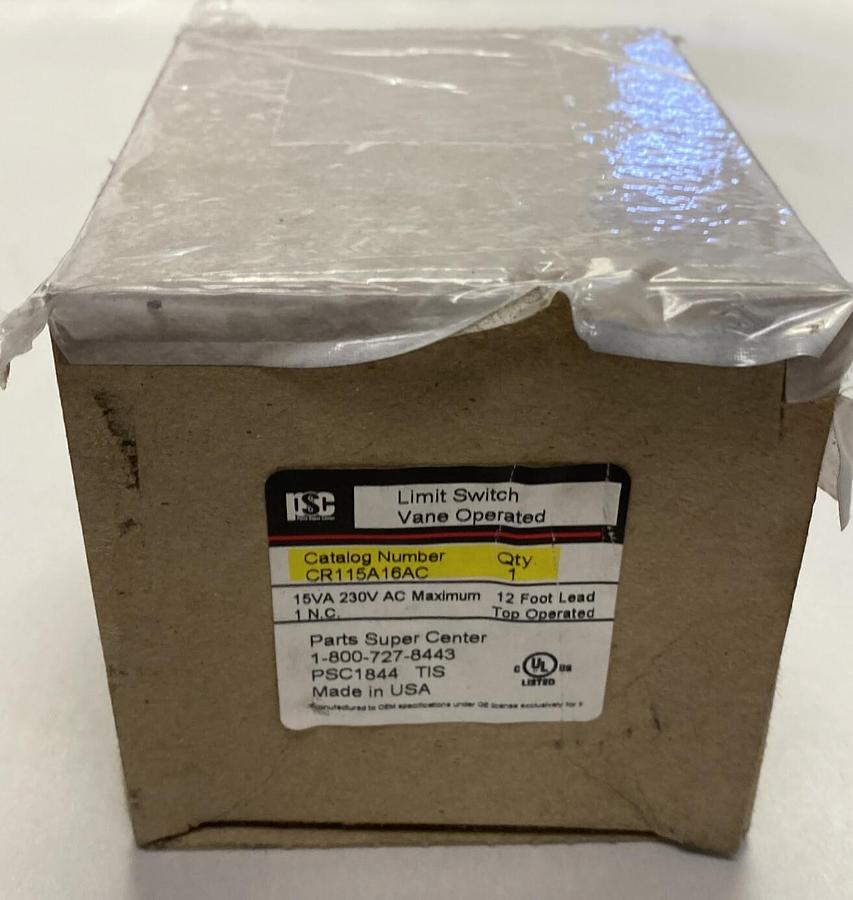 Used GENERAL ELECTRIC,CR115A16AC,VANE OPERATED LIMIT SWITCH NEW