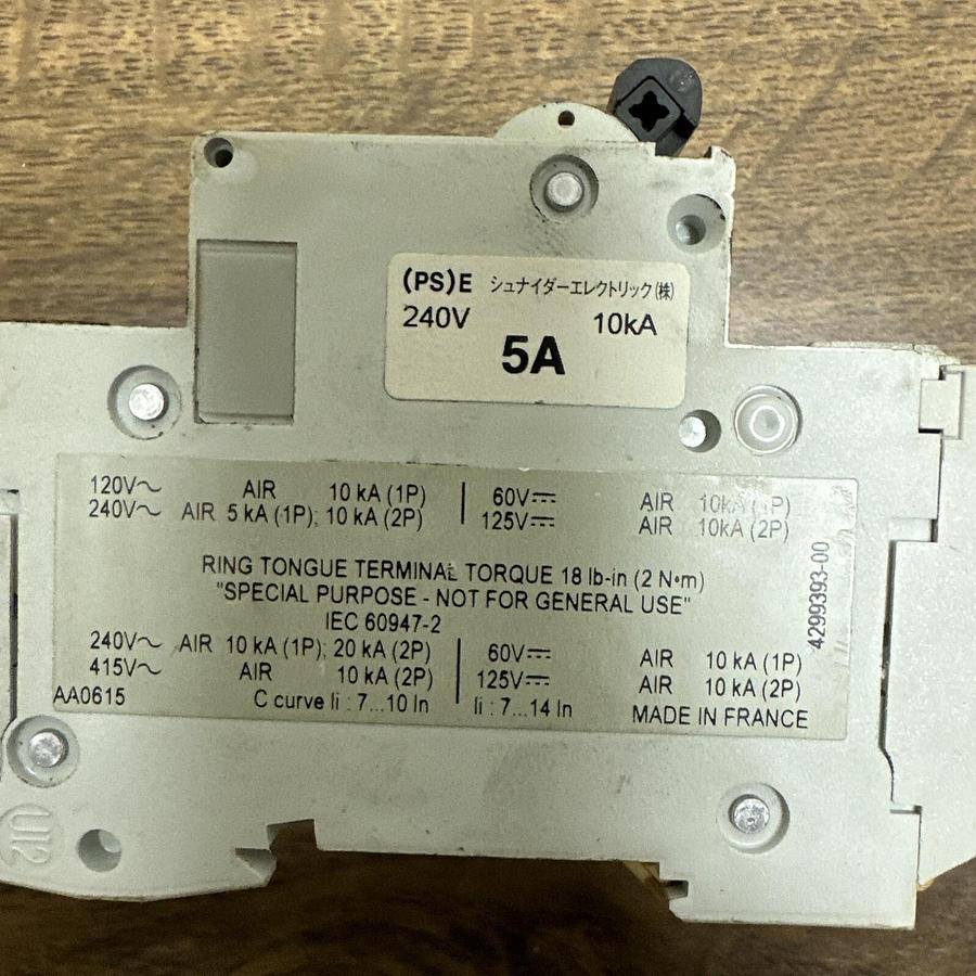 Used Merlin Gerin Multi9,C60 C5A 60240,Circuit Breaker