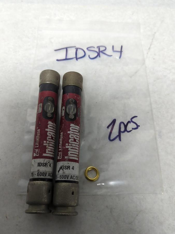 Used LITTELFUSE,IDSR4,INDICATOR 4 AMP FUSE LOT OF 2 PRE-OWNED