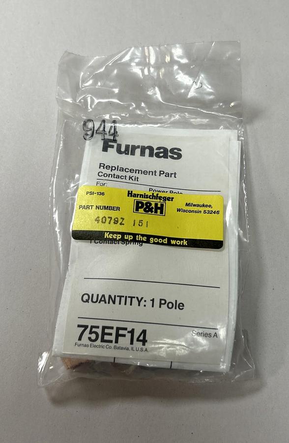 Used FURNAS,75EF14,REPLACEMENT CONTACT KIT NEW