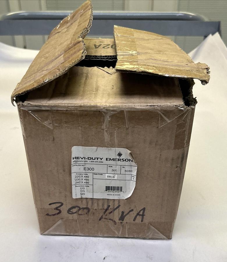 EMERSON,E300,HEVI-DUTY CONTROL TRANSFORMER .300KVA 240X480-120V NOS