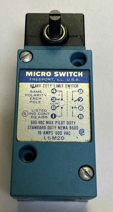 Used HONEYWELL MICRO SWITCH,LSM2D,LIMIT SWITCH