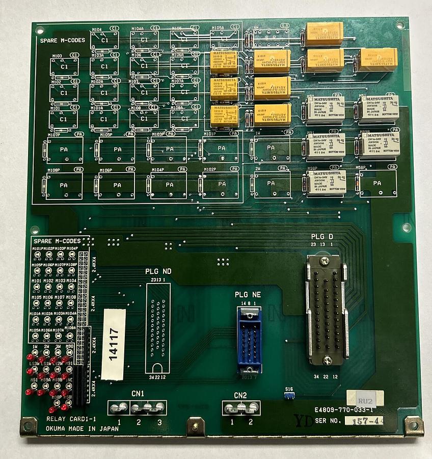 Used OKUMA,E4809-770-033-1,RELAY BOARD
