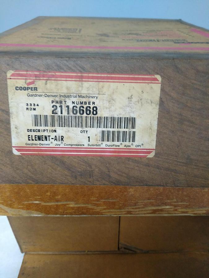 Used Cooper Gardner-Denver,2116668,Air Filter Element  9-1/2IN Long x 8I Diameter NOS