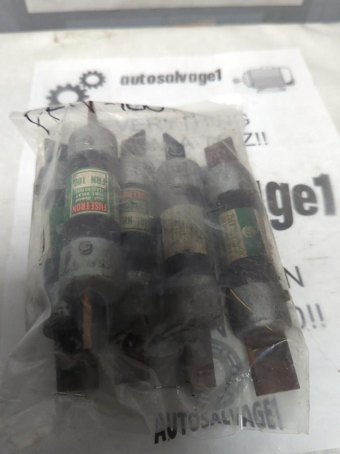 COOPER BUSSMANN,FRN-100,FUSETRON 100 AMP FUSES LOT OF 5 NOS