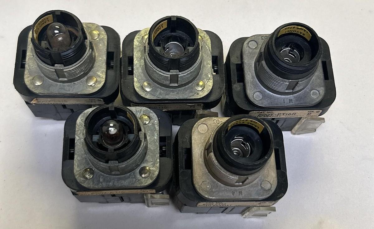 Used ALLEN BRADLEY,800T-PT16,PUSH BUTTON LOT OF 5