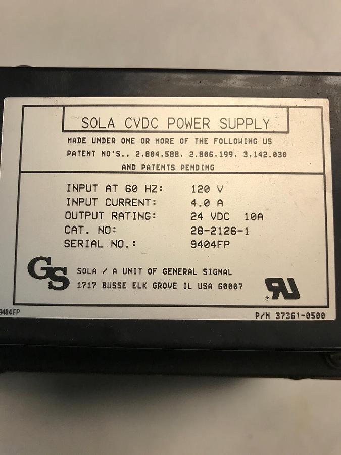 Sola,28-2126-1 CVDC,Power Supply