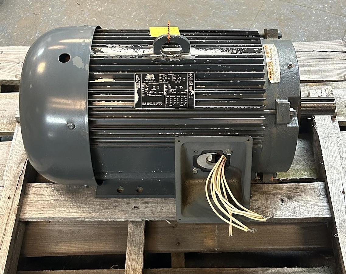 Used LINCOLN MOTOR,LVNAAF4B20TC61L,MOTOR 20HP 1775RPM 230/460V 3PH 256TC FRAME