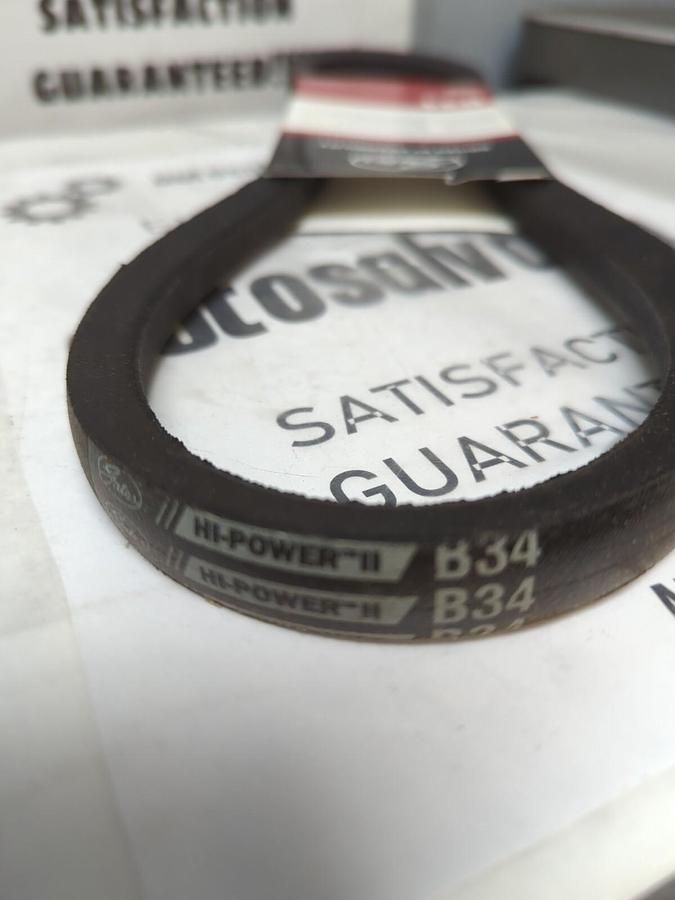 GATES,B34,HIGH POWER II BELT 21/32 X 37 INCH NOS