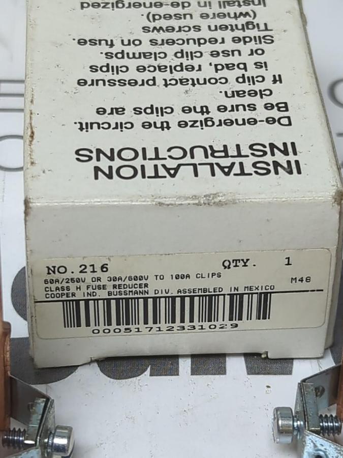 COOPER BUSSMANN,216,FUSE REDUCER 250V 2 PK.
