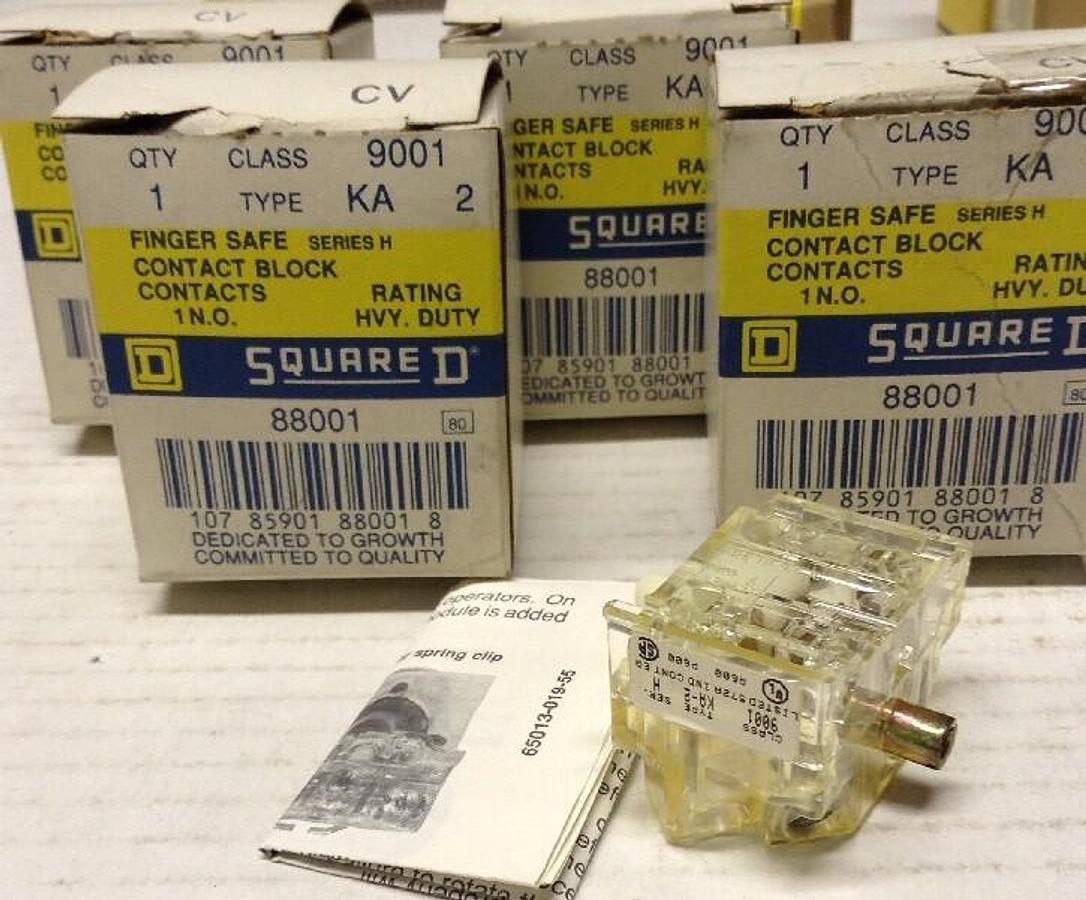Square D,KA 2,Finger Safe Contact Block Series H LOT of 4