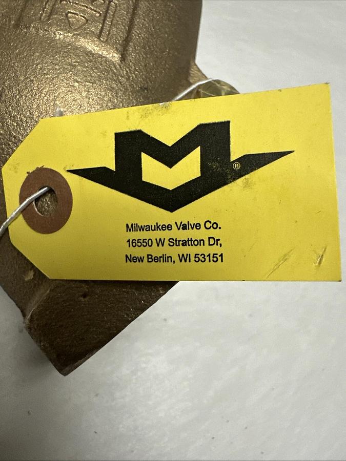 Used Milwaukee Valve,200S400W,Brass 2" Y Check Valve