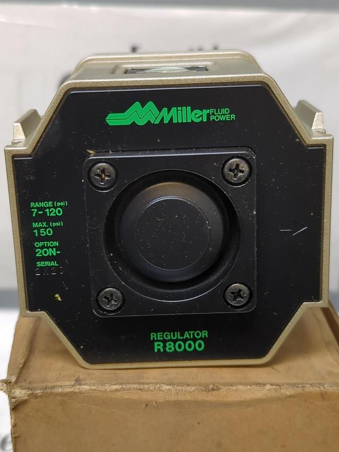 MILLER,R8000-20N-, FLUID POWER REGULATOR 7-120PSI-150PSI OPTION 20N NOS