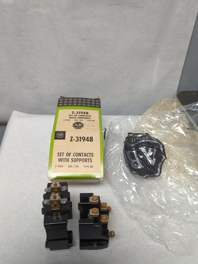 ALLEN-BRADLEY,Z-31948,SET OF CONTACTS WITH SUPPORTS BUL 700 TYPE BR 2-POLE NOS