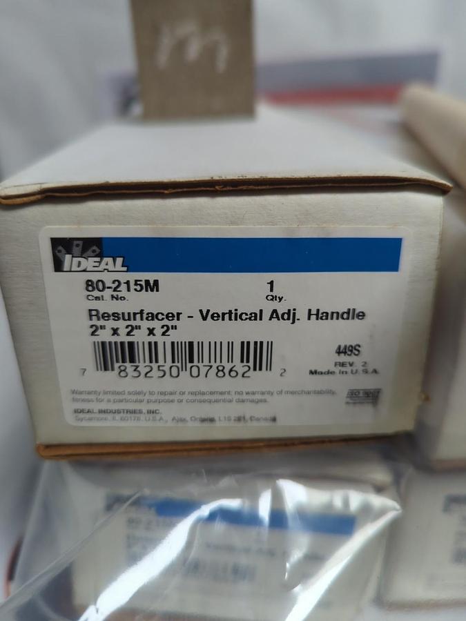 IDEAL,80-215M,RESURFACER-VERTICAL ADJ. HANDLE 2X2X2 INCH MEDIUM LOT OF 4 NOS