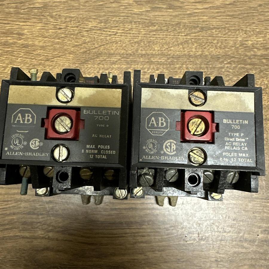 Used Allen Bradley,700-P400A1,Ser A Control Relay LOT of 2