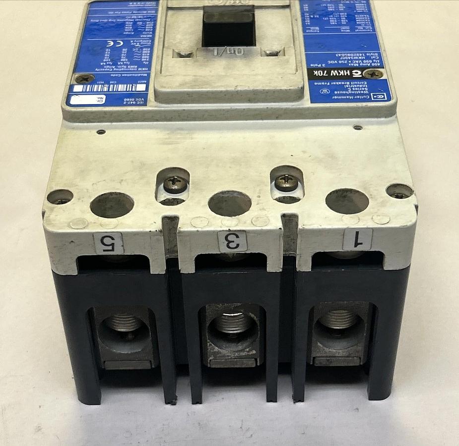 Used CUTLER-HAMMER,HKW3400F,CIRCUIT BREAKER 400A 600V 3P