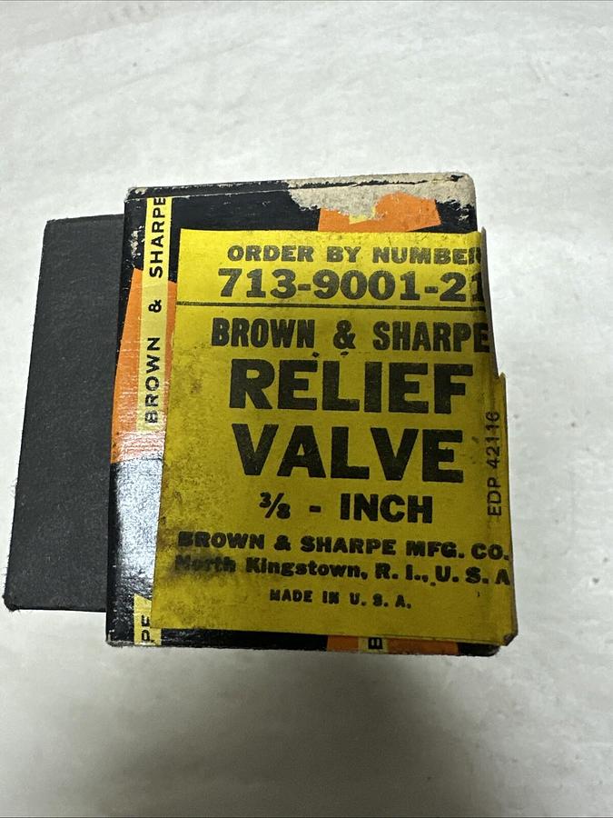 Brown & Sharpe,713-9001-21,Relief Valve 3/8"